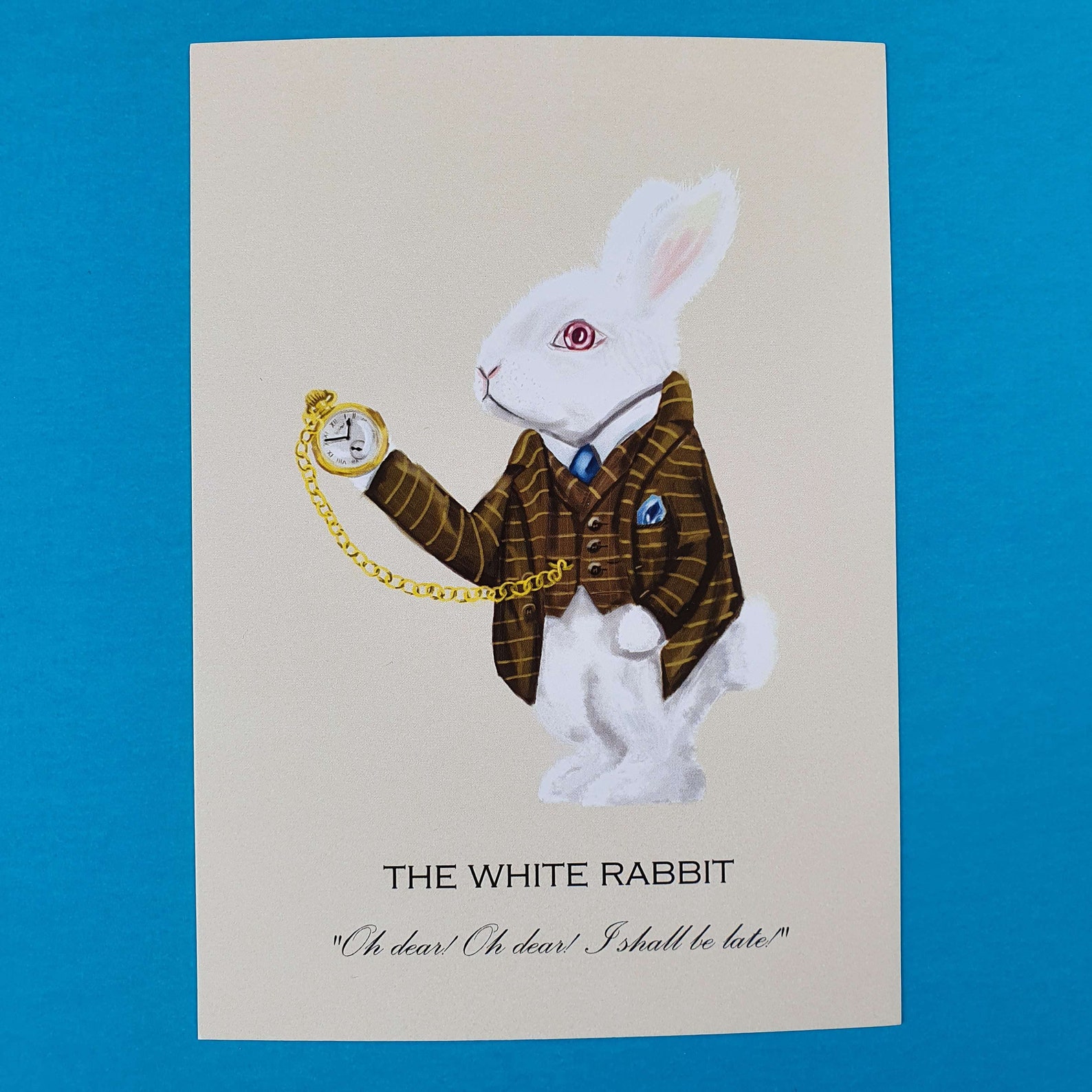 The White Rabbit Print Art Print Small Art Print Art - Etsy