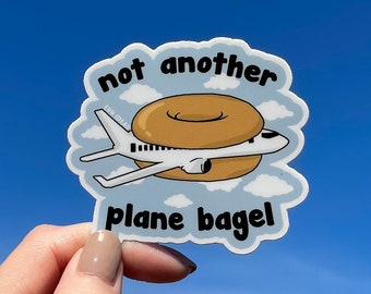 not another PLANE BAGEL Magnet | Punny Fridge Magnet