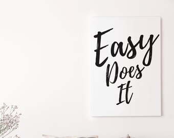 Easy Does It Canvas | Wall Art Decor | Canvas Wall Art | Livingroom Wall Decor | Hanging Wall Art | Boho Theme Art | Bohemian Wall Decor