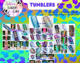 READY TO SHIP tumbler, Custom glitter tumbler, Last minute gift, Glitter to go cup, Custom coffee mug, Christmas gift for teen,Colorful gift