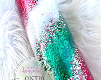 Pink, Teal Glitter Tumbler – Valley Creek Market