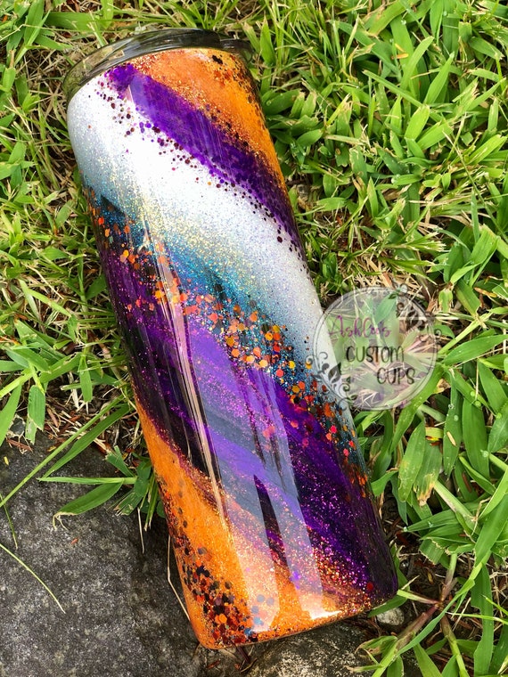 Halloween Glitter Tumbler Milky Way Tumbler Halloween Lover Etsy