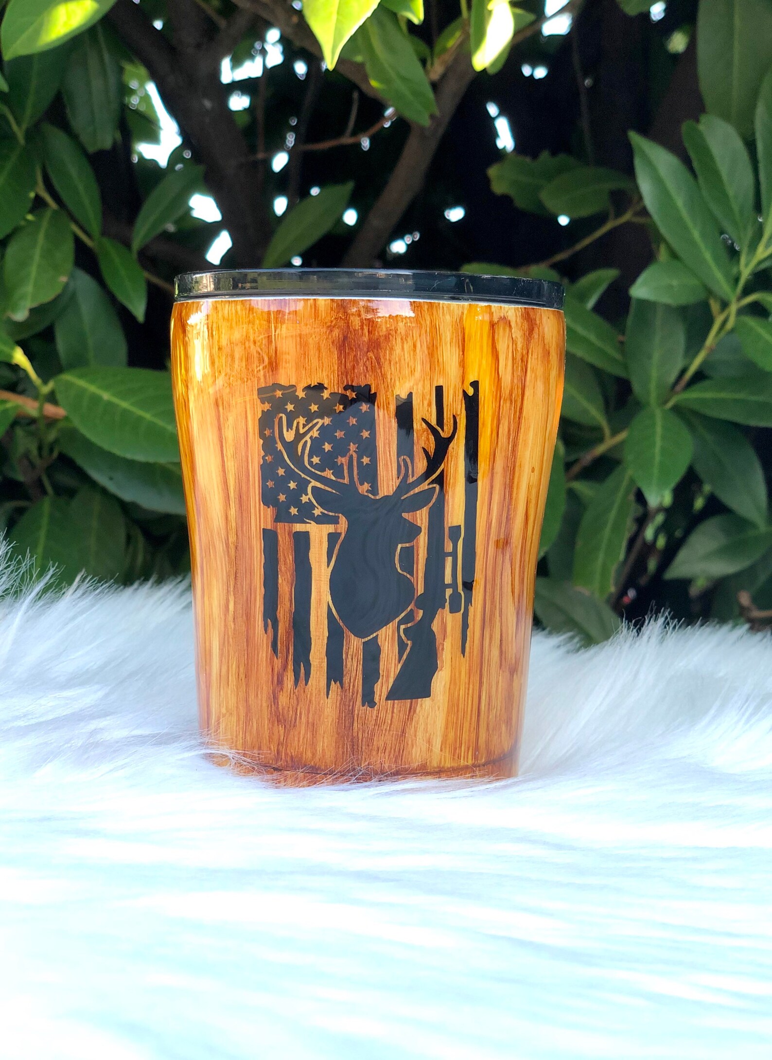 Wood grain epoxy tumbler Deer Hunter gifts Gifts for Men Etsy