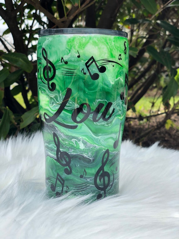 2-SIDED Green Watercolor Tumbler Care Cards, Epoxy Tumbler Washing Ins –  Sticker Art Designs