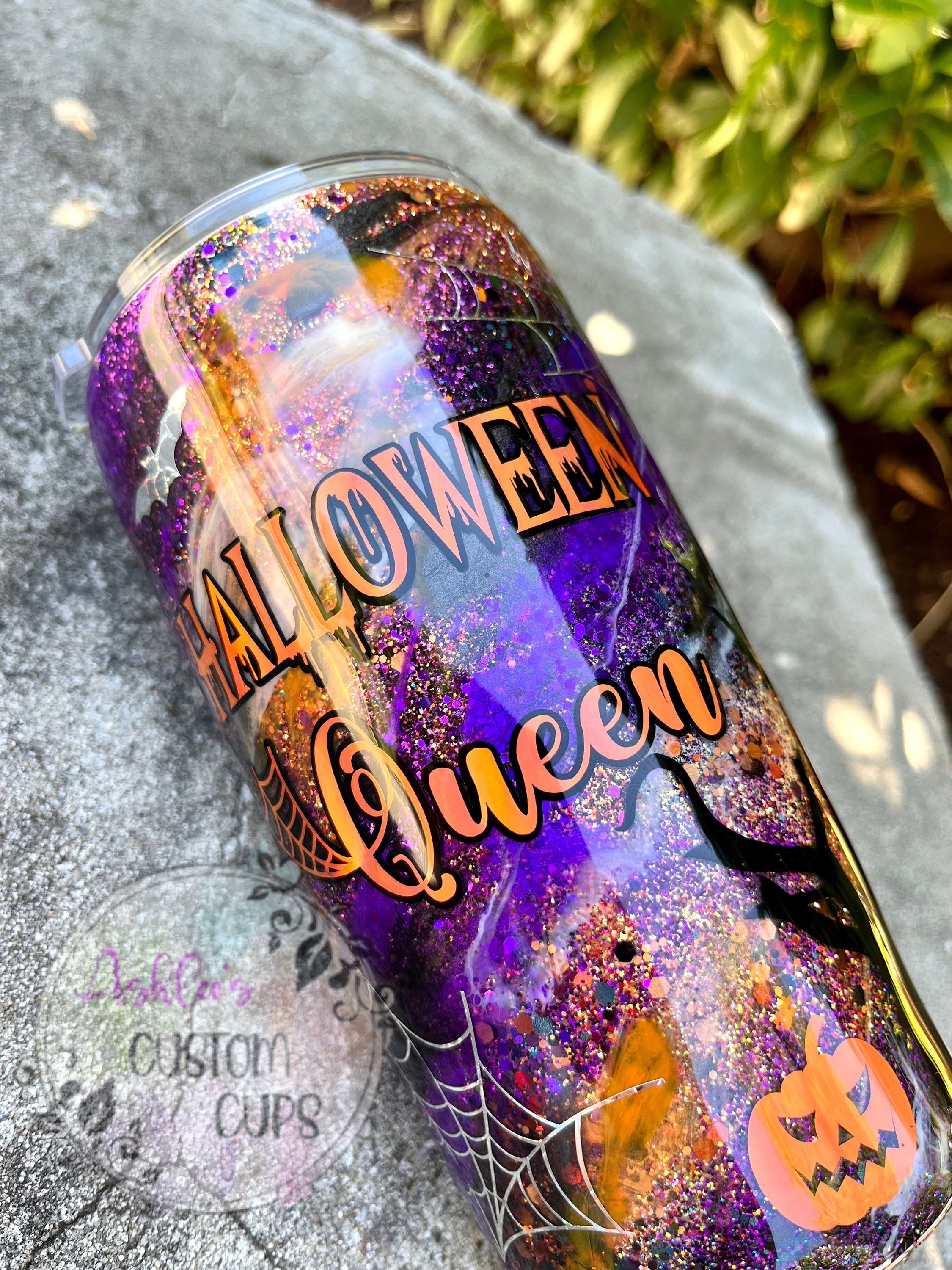 Glitter Cup Spooky Season Skinny Tumbler with Straw, 20oz – Hello