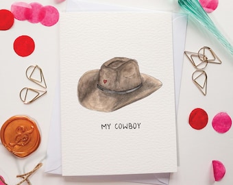 My Cowboy Card / Valentines / Valentines Day / Galentines / Galentines Day / Love / Heart / Cowboy Hat / Western Valentines / Country