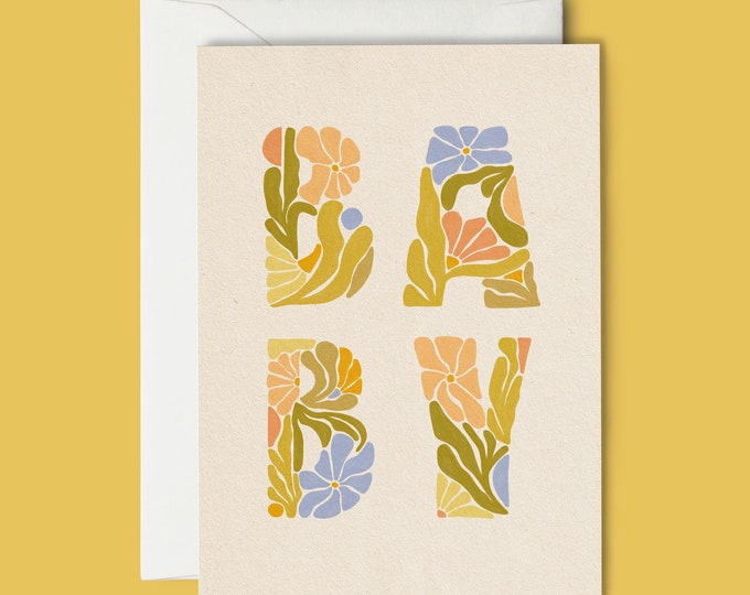 Greeting Card  “Congratulations To You & Your Growing Family“ New Baby Card | Blank Inside | 4.25 x 5.5 (A2)