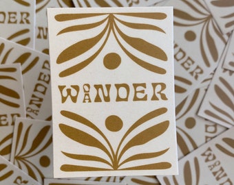 Wonder and Wander Vinyl Sticker | Adventure | Wanderlust | Wanderer | Travel Sticker | Boho