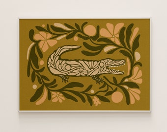 Floral Gator Print | 5x7, 8x10, or 11x14