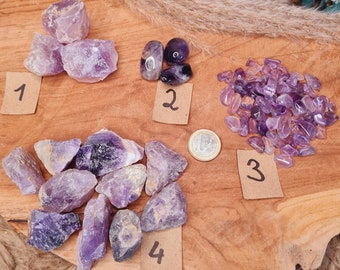 Amethyst -Trommelstein - Rohstein - Auswahl