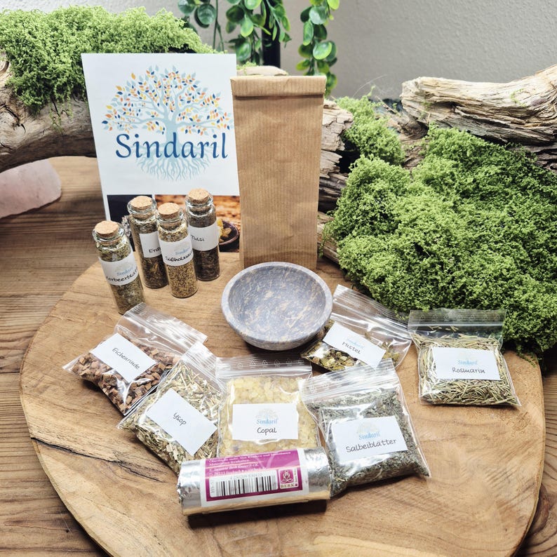 Incense Cleaning and Protection Set – 13-Piece Starter Set with Soapstone Bowl, Charcoal & Sand | Includes Explanation of 10 Herb Varieties image 7