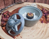 Soapstone bowl pentagram - grey