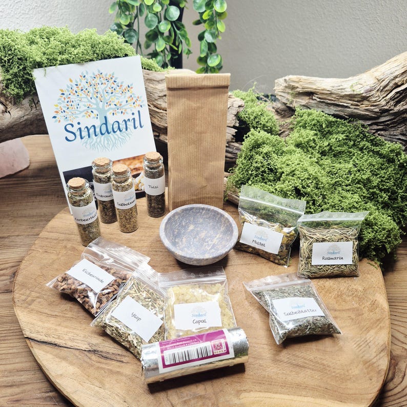 Incense Cleaning and Protection Set – 13-Piece Starter Set with Soapstone Bowl, Charcoal & Sand | Includes Explanation of 10 Herb Varieties image 8