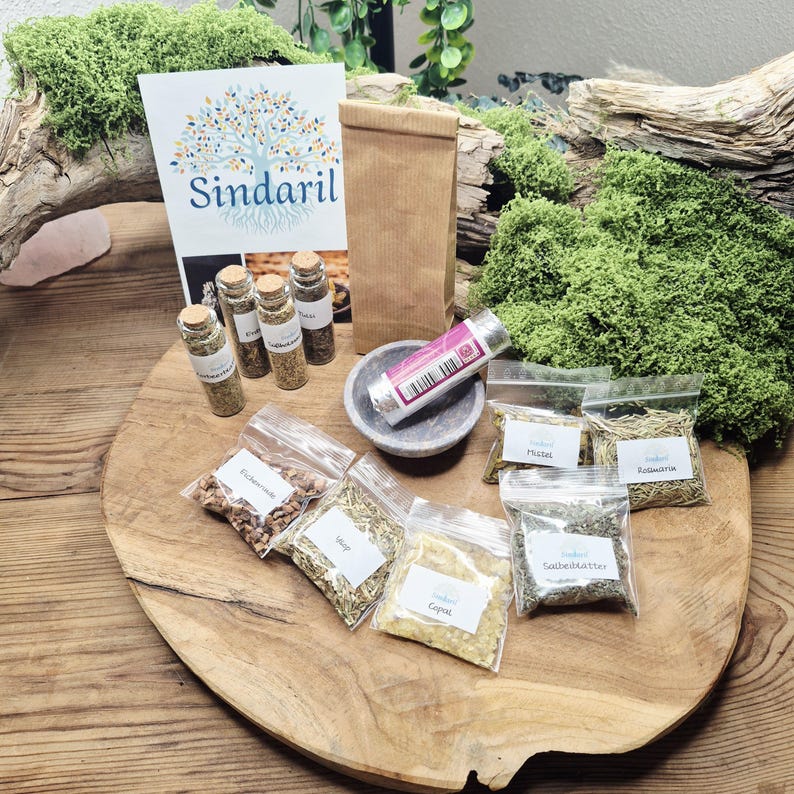 Incense Cleaning and Protection Set – 13-Piece Starter Set with Soapstone Bowl, Charcoal & Sand | Includes Explanation of 10 Herb Varieties image 5