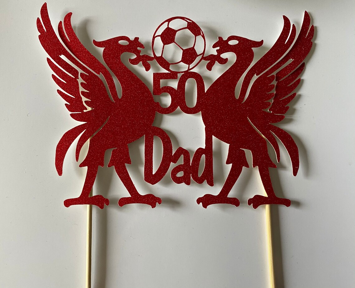 Liverpool Fc inspired personalised cake topper Etsy