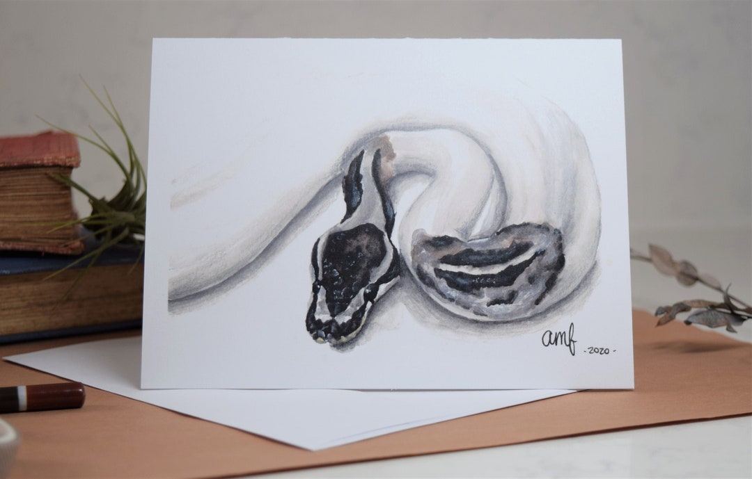 Snake Card piebald Ball Python Realistic and Unique - Etsy