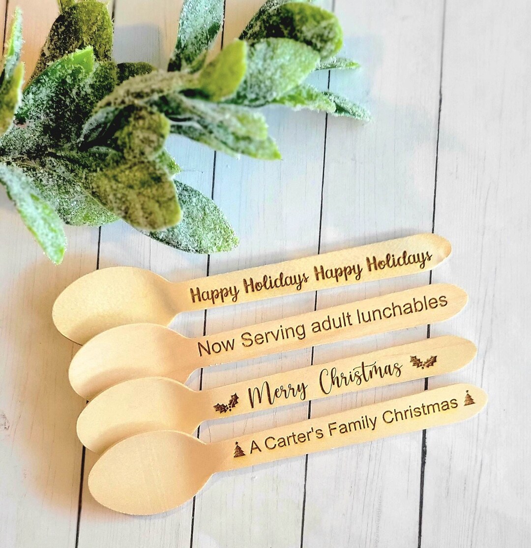 Engraved Spoons, Wooden Spoons, Custom Spoons, Charcuterie, Chocolate