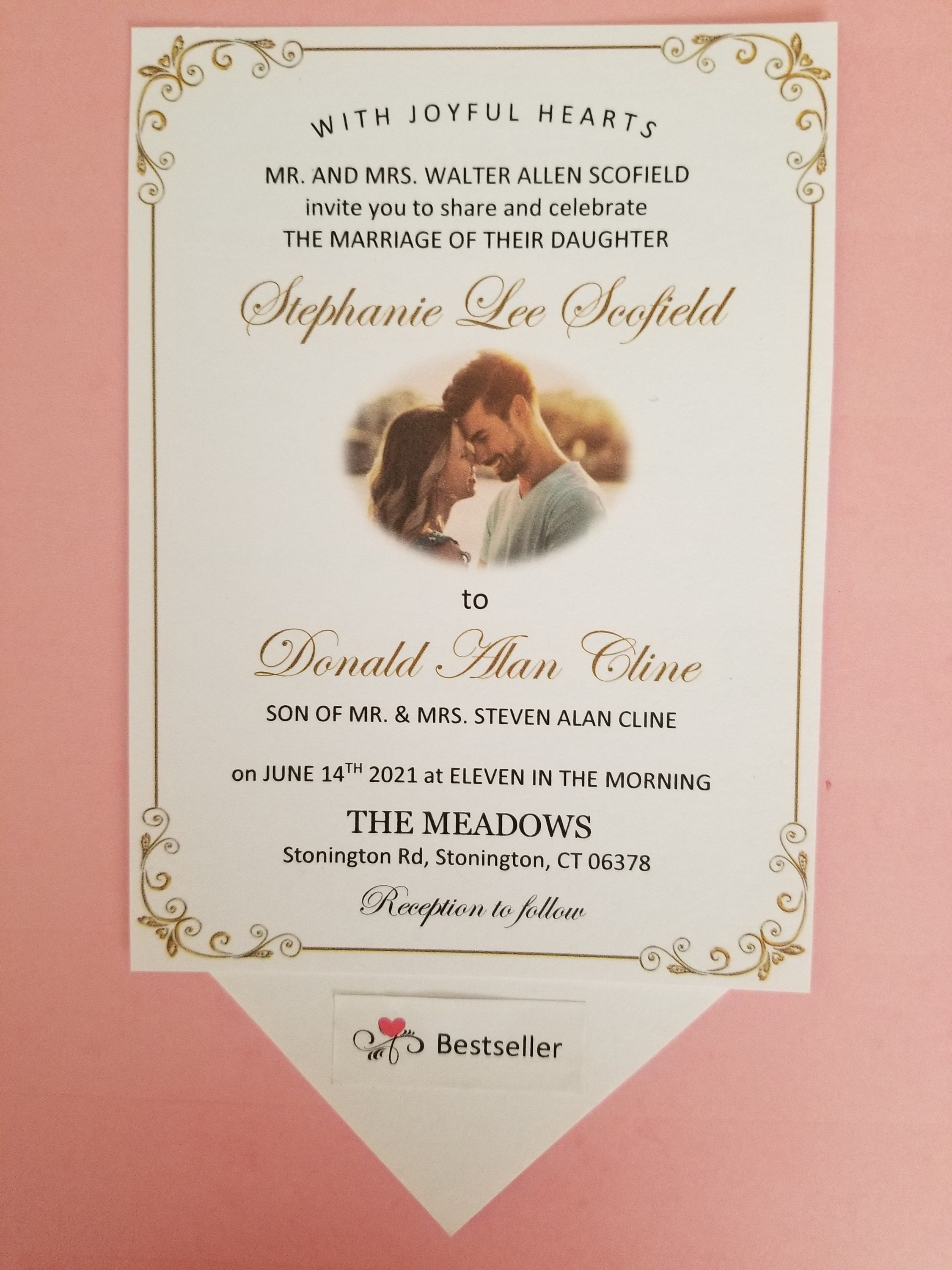 Lovely Wedding Invitations feature a beautiful picture of the | Etsy