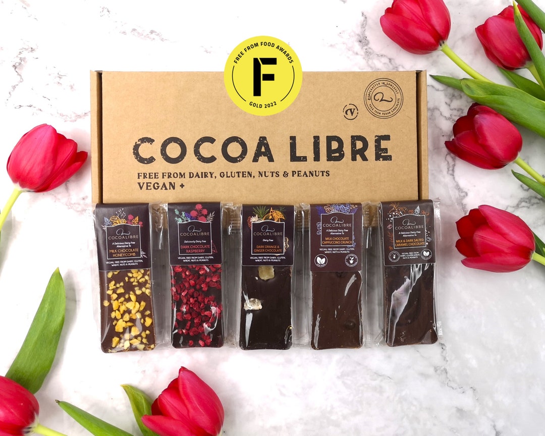 Vegan Chocolate Box - 5 Flavours 200g | Dairy Free | Nut Free | Gluten ...