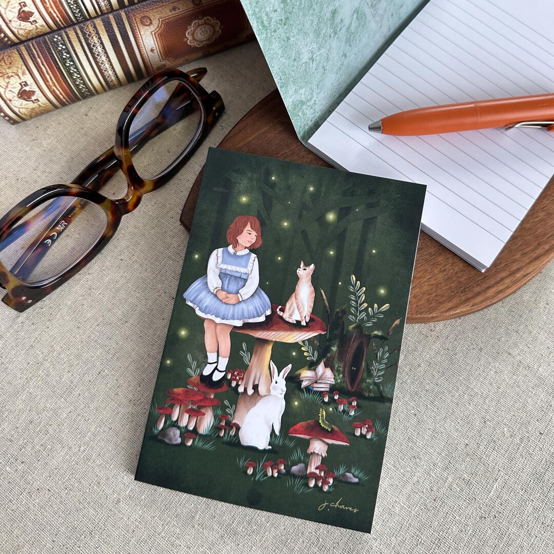 Mushroom Forest Notepad Booklet Whimsical Forest Mushroom Notepad for ...