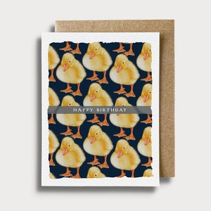 Birthday Baby Duck Card with Envelope Birthday Duck Wildlife Card Duck Lover Gift Duck Greeting Card Farm Animal Baby Animal Birthday