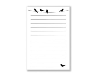 Black White Memo Pad Etsy