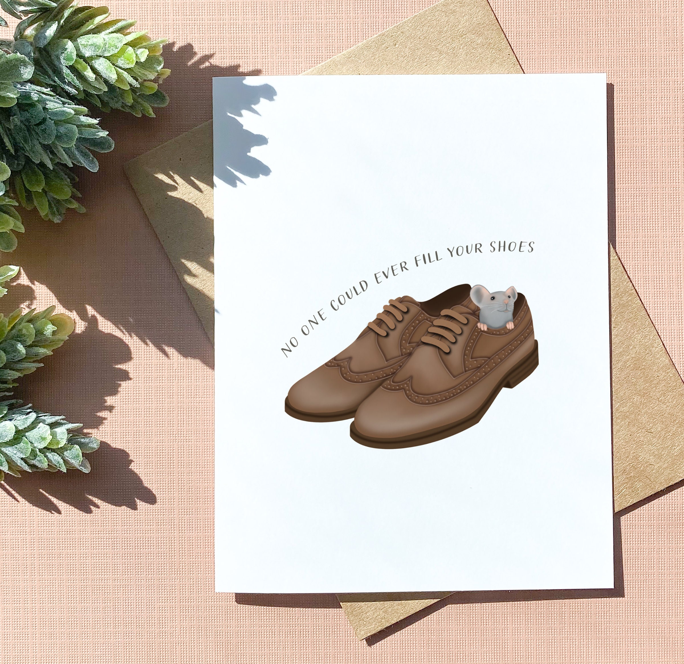 No One Could Fill Your Shoes Father's Day Card Cute Etsy