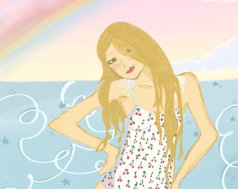 Handmade digital painting ready for print