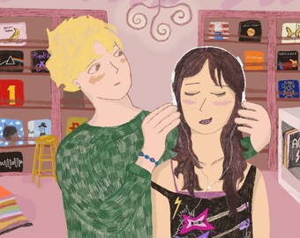 Handmade digital painting ready for print