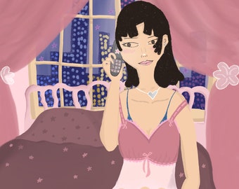 Handmade digital painting ready for print