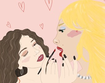 Handmade digital painting ready for print