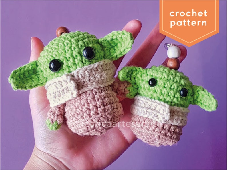 Baby Yoda Amigurumi Crochet Pattern Small & Tiny Size image 1