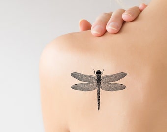 Magical Dragonfly Tattoo - Realistic Micro Art. Long-Lasting Skin Decal. Waterproof & Eco-Friendly. Bonus Tattoo Included!