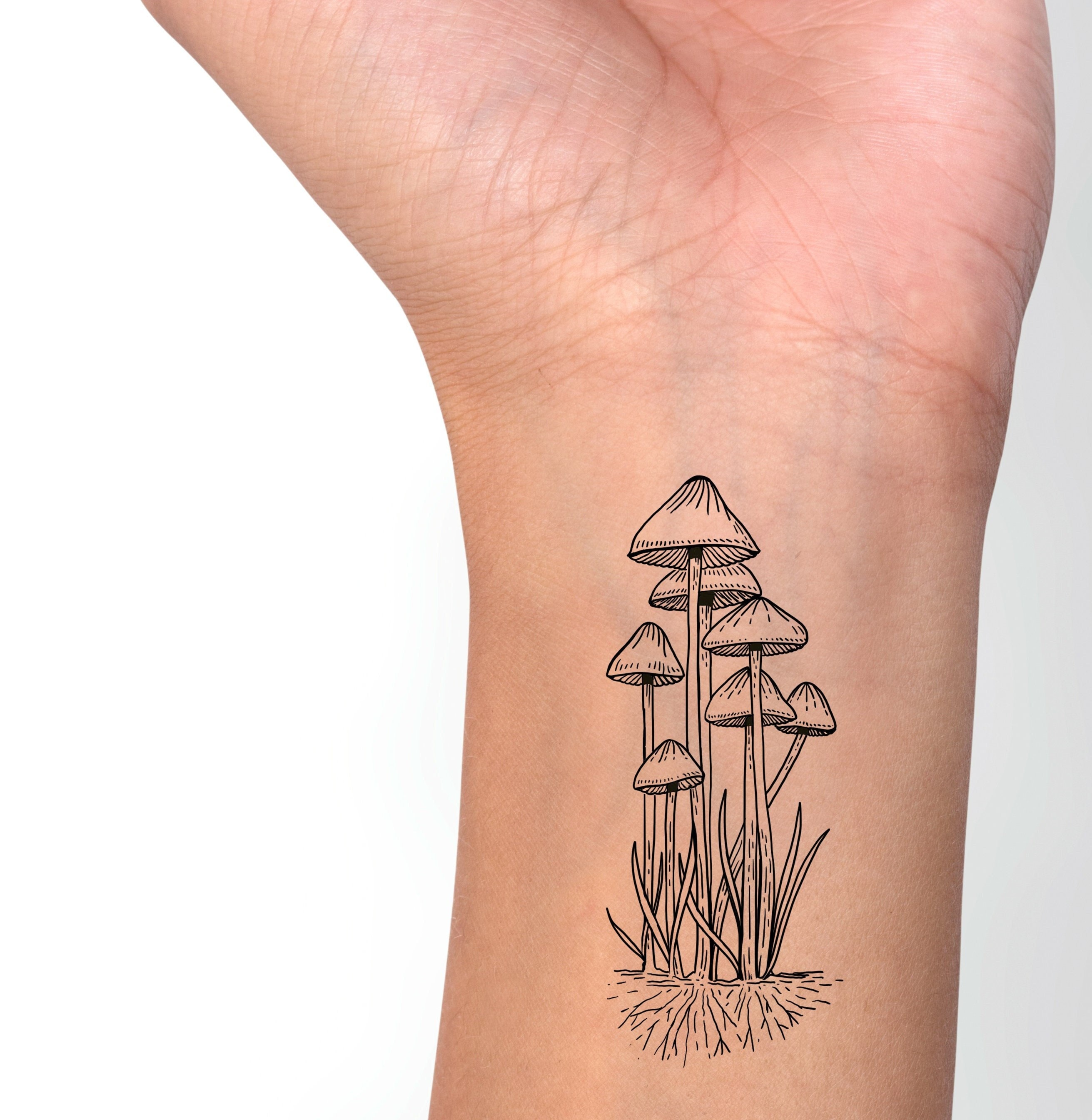 Mushroom Tattoo - Etsy Mushroom Tattoo - Etsy