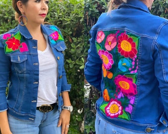 Embroidered denim jacket