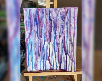 Hand-Painted Tears Watercolor | Watercolor Painting 8.25in x 3.5in