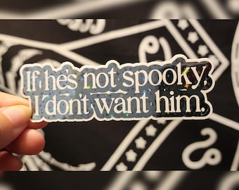 Holographic Spooky Girl Vinyl Sticker, Waterproof Laptop Car Decal