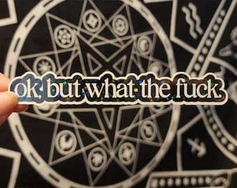 Holographic WTF 5 inch Vinyl Sticker, Waterproof for Laptop/Car