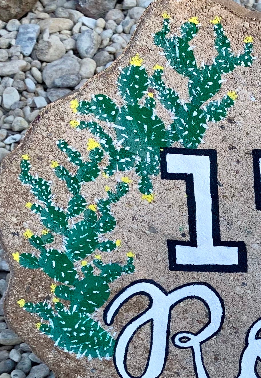 Custom Hand Painted Address Stone - Etsy