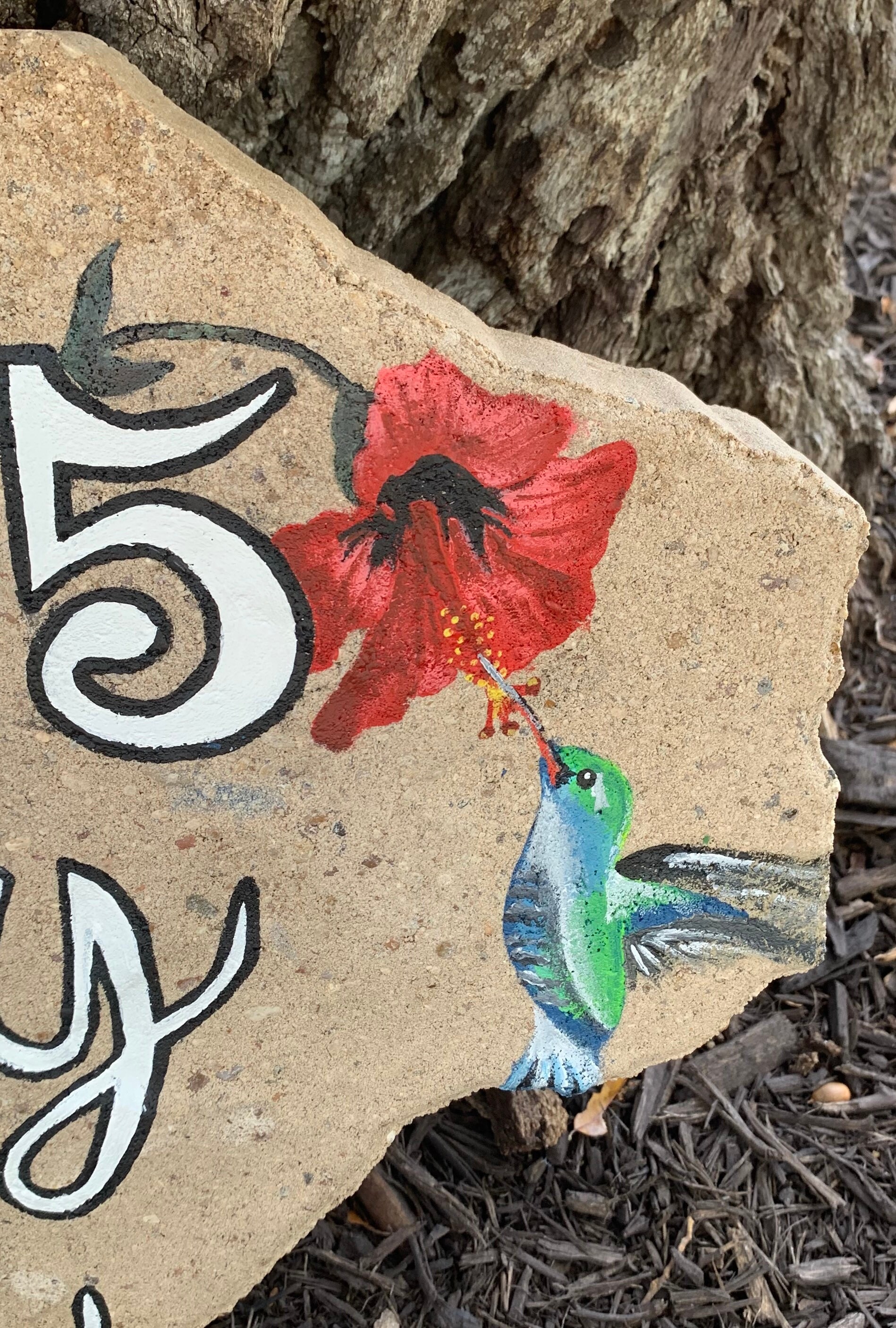 Custom Hand Painted Address Stone - Etsy