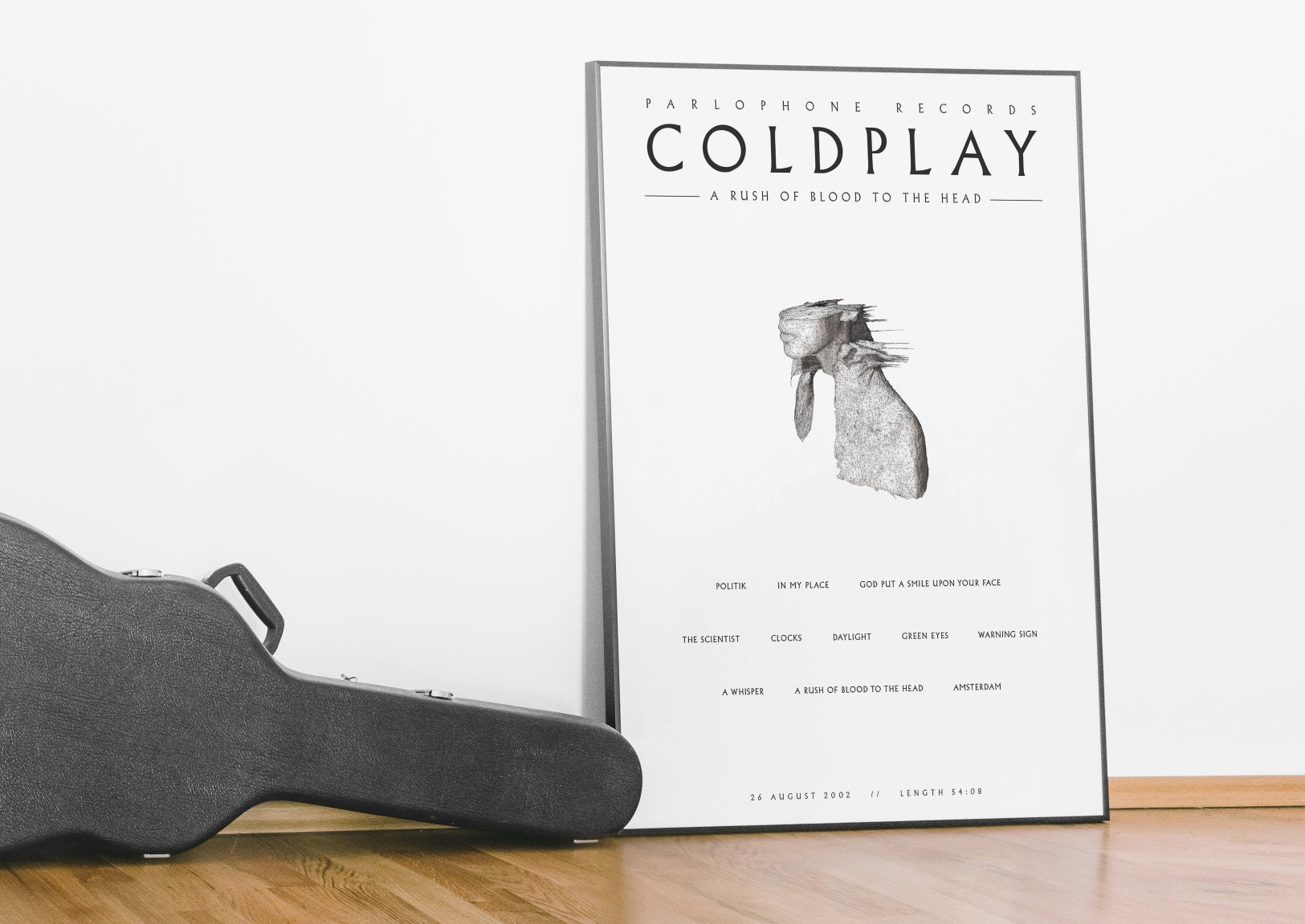 A3 Music Poster - Album Print - Coldplay - A Rush of Blood to the