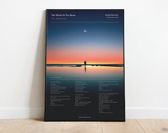 Cartel musical A3 - Impresión lírica de la canción - The Waterboys - The Whole Of The Moon