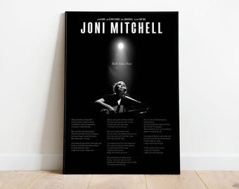 Cartel musical A3 - Impresión del álbum - Joni Mitchell - Ambos lados ahora