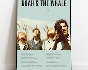 Póster musical A3 - Letra de la canción - Noah & The Whale - Primeros días de primavera
