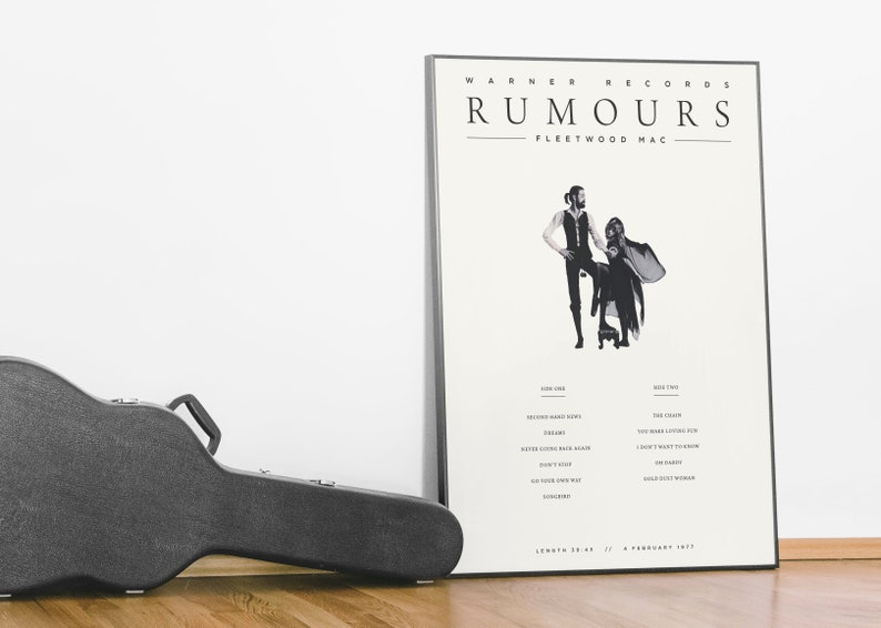 Fleetwood Mac Album Print A3 Music Poster Rumours