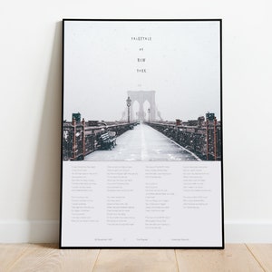 A3 Music Poster - Song Lyric Print - The Pogues - Fairytale of New York