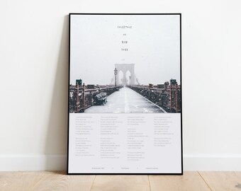 A3 Music Poster - Song Lyric Print - The Pogues - Fairytale of New York