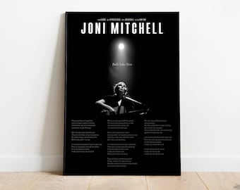 Póster musical A3 - Letra de la canción - Joni Mitchell - Both Sides Now
