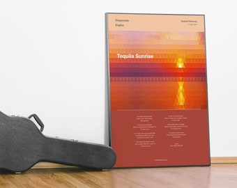 Cartel musical A3 - Impresión lírica de la canción - águilas - Tequila Sunrise