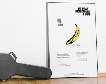 A3 Music Poster - Letra de la canción - The Velvet Underground & Nico - I'll Be Your Mirror